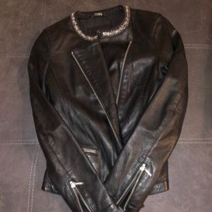 Zara Lamb Leather jacket women, S, slightly used